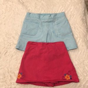 Bundle of Cute Girl’s colored denim skirts 6 6x/7